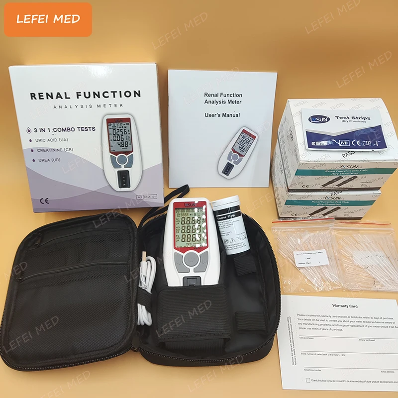 LF1121  kidney function test  Creatinine & Urea & Uric Acid Analyzer Renal Function Analysis Meter tests chemistry analyzer