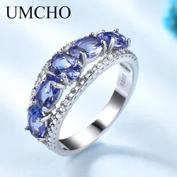 UMCHO Nano Tanzanite Rings 925 Sterling Silver Ring Oval Rings Wedding Fashion Jewelry New 2025