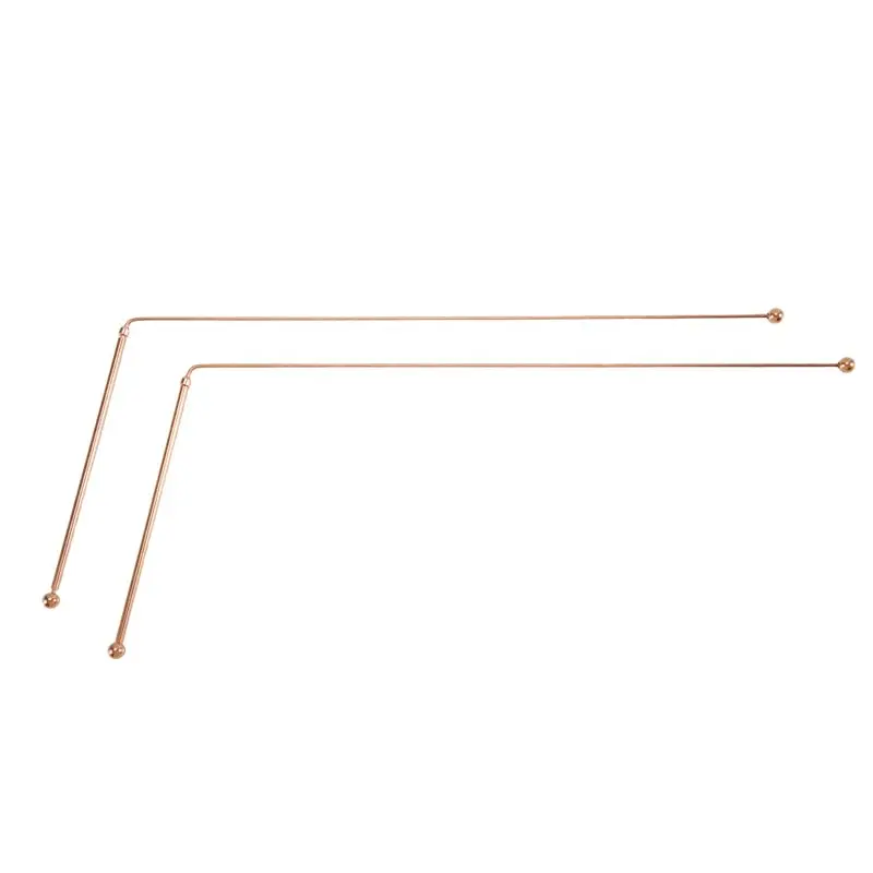 AT21-2Piece Copper Dowsing Rods Divining Rods Energy Water Witching Detector 99.9% Pure Copper