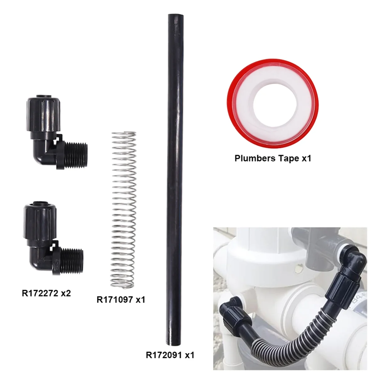 AA87ชิ้นส่วนคลอรีนสระว่ายน้ําสําหรับเครื่องป้อนอัตโนมัติคลอรีน 320 และ 322 พร้อมชุดชิ้นส่วนนี้ R 172272   อาร์ 172091   อาร์ 171097