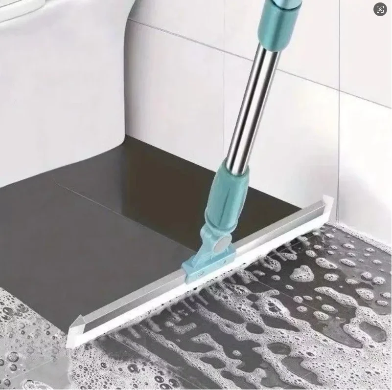 Brazil Magic Silicone Bathroom Floor Scraper Household Bathroom Cleaning Squeegee Plastic Handle Two-In-One Dry And Wet Use