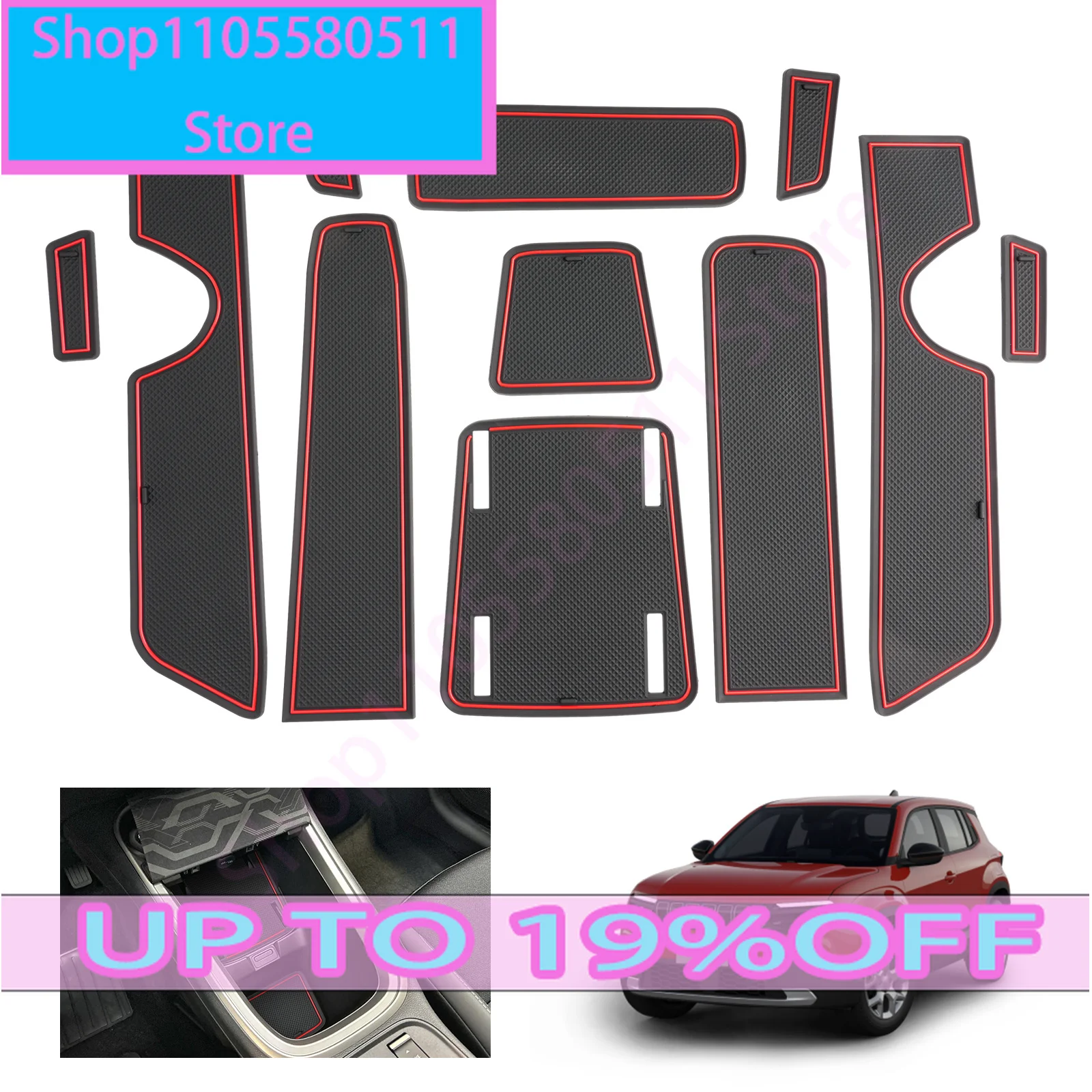 For Jeep Avenger 2023 2024 2025 Car Door Groove Mat Anti-slip Slot Pad Auto Interior For Jeep Avenger 2025 Accessories