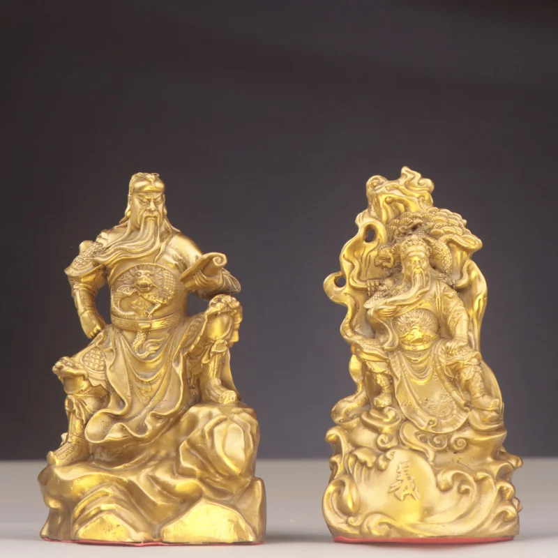 , a Book, Reading Guan Gong, Bronze Crafts Ornament of the God of Wealth