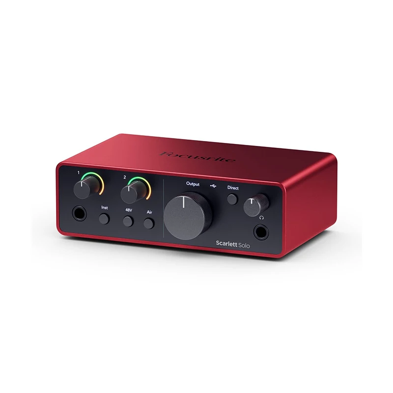 Focusrite Scarlett Solo 4th Gen USB Audio Interface for the Guitarist Vocalist High-Fidelity Studio Quality Recording