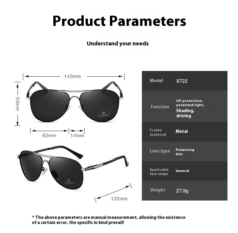 Occhiali da sole polarizzati popolari di fascia alta per auto Occhiali antiriflesso Mercedes Benz Classe ABCESSE GLA GLB GLC GLK GLS SLK ML SL GL Vito