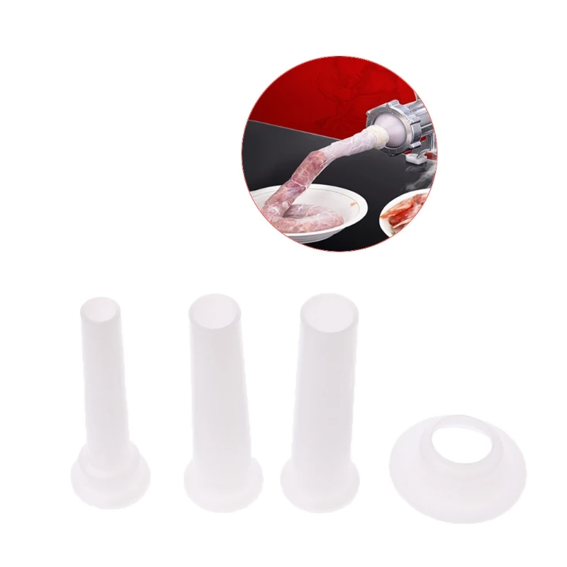 Tubo de relleno de salchichas Universal, de plástico para embutidores picadora de carne, 3 piezas, novedad de 2022