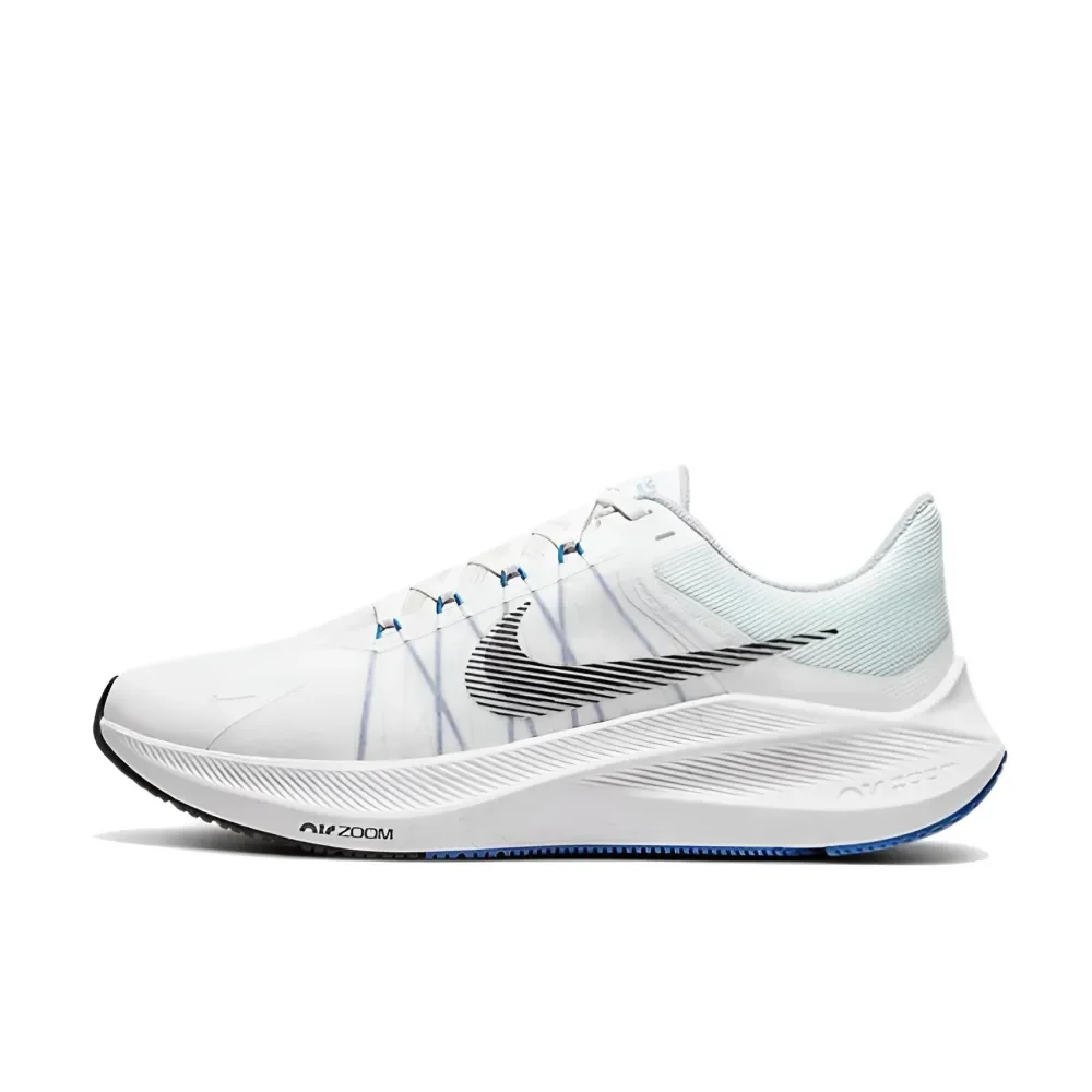 Nike Zoom winflo 8 Low Top Running Shoes Comfortable Shock Absorption Men's and Women's blue-white