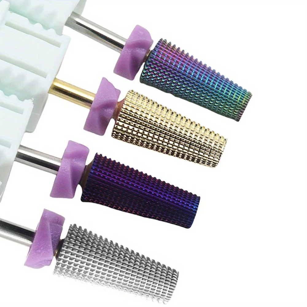 5in1 2XF Tungsten Steel Nail Drill Bits，Multi-Functional Carbide With High Hardness For Long-Term Gel Rem image 5