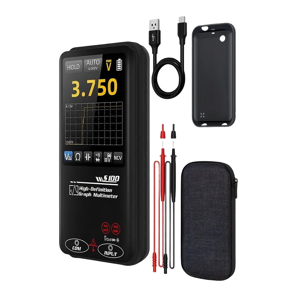 For BSIDE For S100 For Smart Digital Multimeter For Auto Ranging Graphic LCD Tester For AC DC Voltage Resistance Capacitance