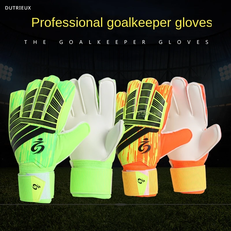 

Equipped with Gloves for Youth Soccer with Finger Protection Thickened Latex Goalkeeper Wear Resistant Non-slip Gloves Comfort