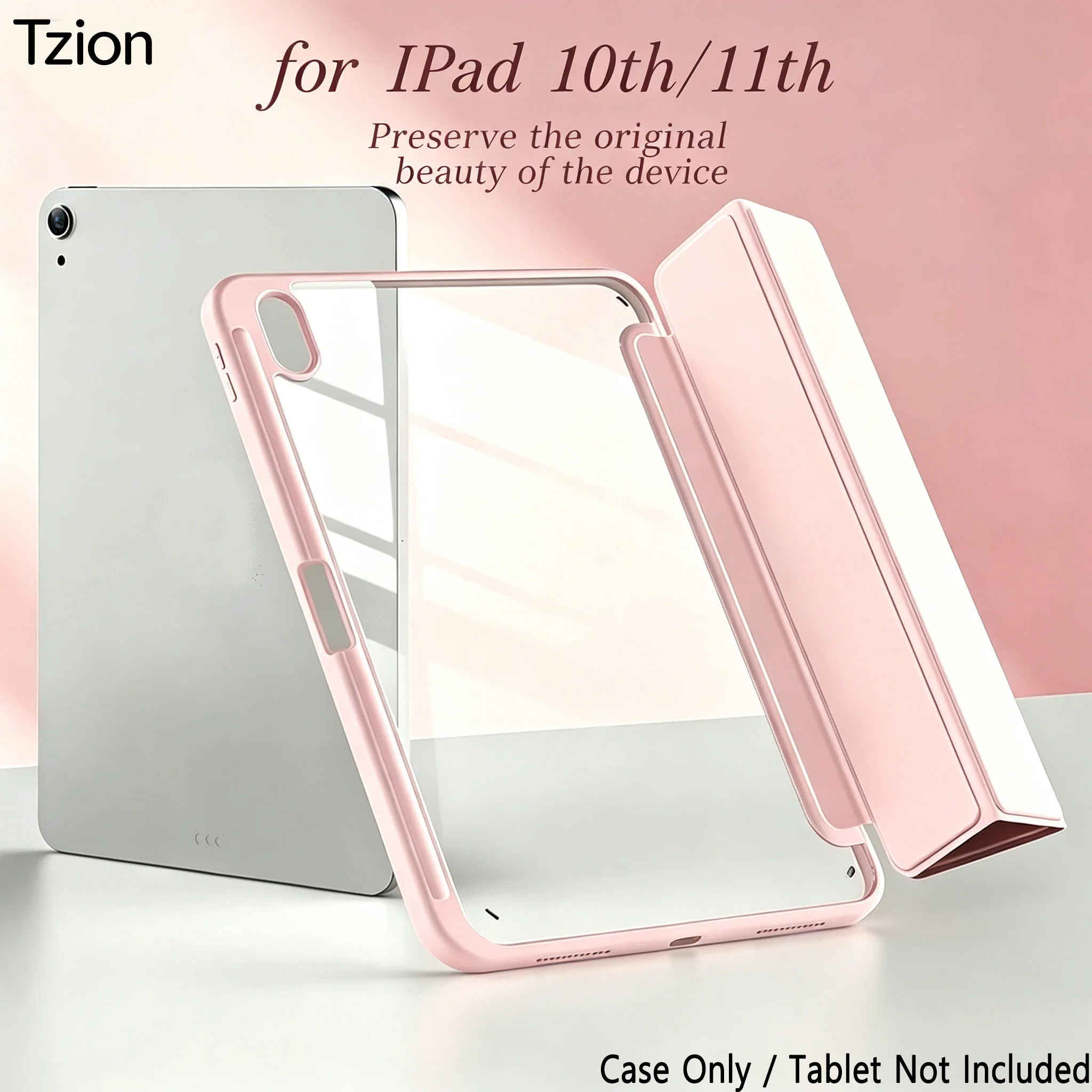 

Чехол для iPad 10-го/11-го поколения с отсеком для стилуса, поддерживает функцию автоматического включения/выключения, тонкий и легкий, создает ощущение, что только что получили новый гаджет.