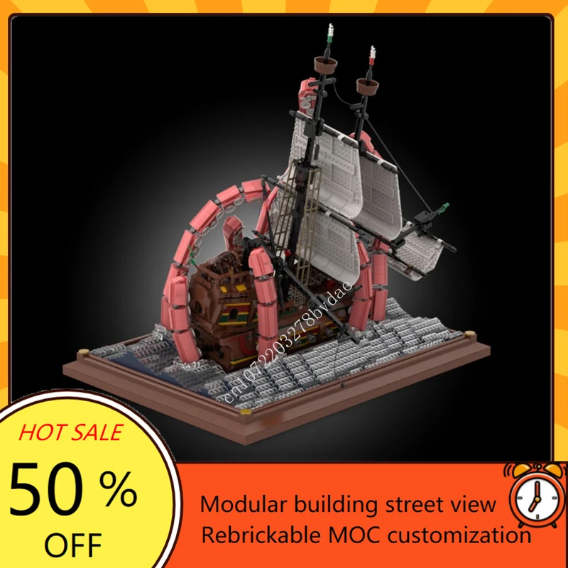 

6507PCS Custom Pirate Kraken Attack MOC Puzzle Architecture Model Birthdayal Assembly Technical Toy Christmas Gift for Kids Ages