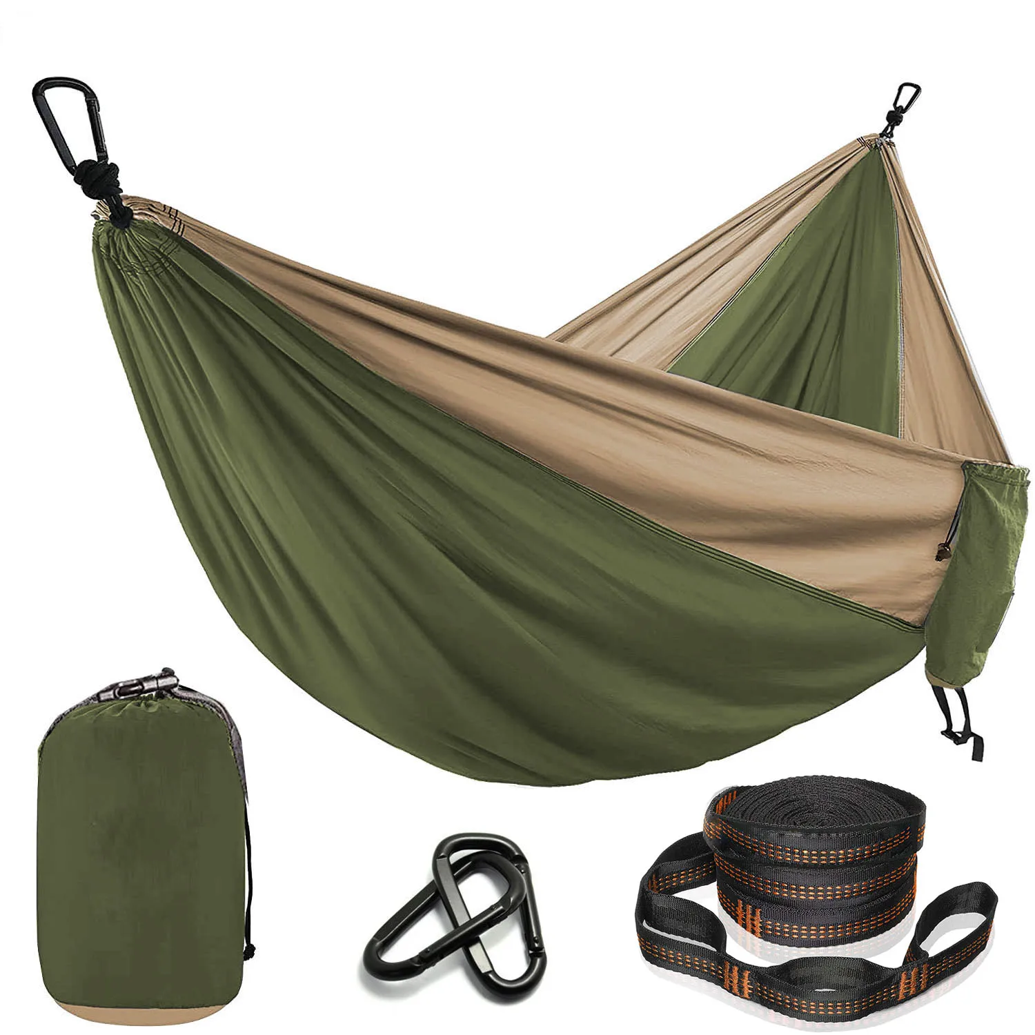 

Camping hammock with 210T Nylon Parachute and Talon straps,carabiners Perfect lightweight Hammock around on outdoor adventures