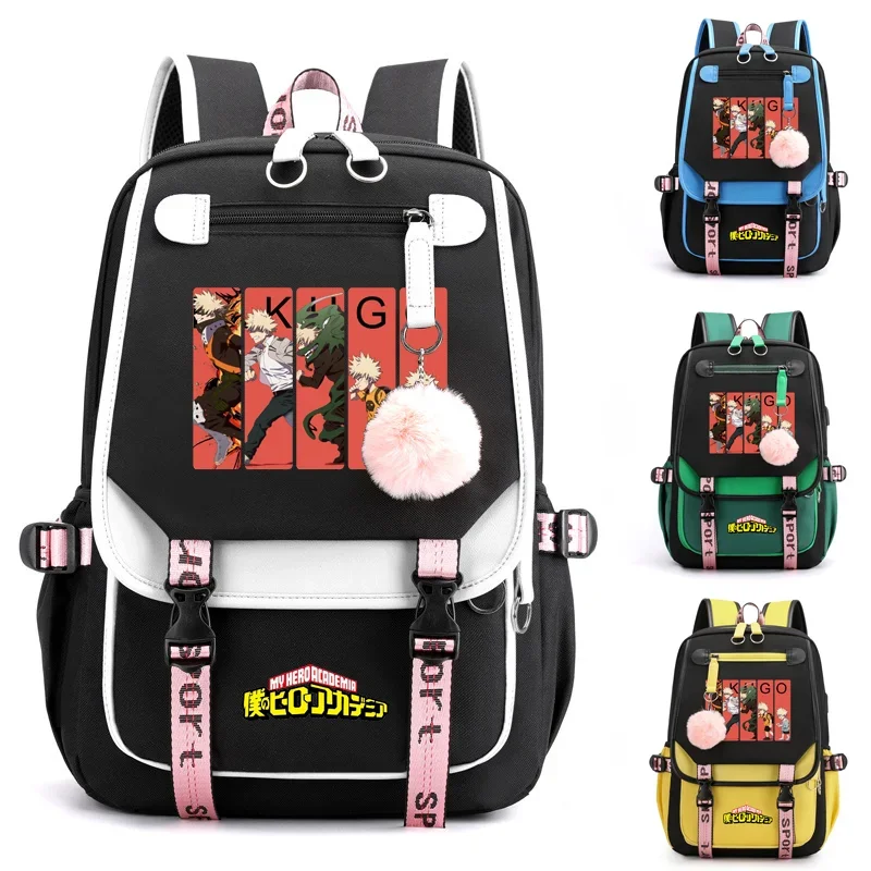 

Anime Bakugou Katsuki Pattern Backpack Teenagers Outdoor Large Capacity Backpack High Quality Zipper Rucksack Fashion Backpacks