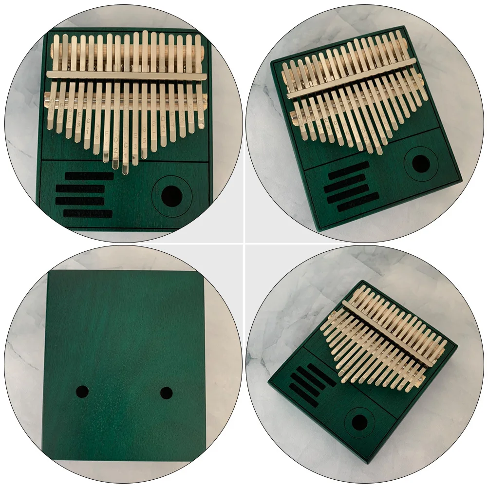 

1Set Thumb Piano Portable Kalimba 17 Keys Hand Piano Music Instrument Beginner Friendly Wooden Square Kalimba Professional Tuner