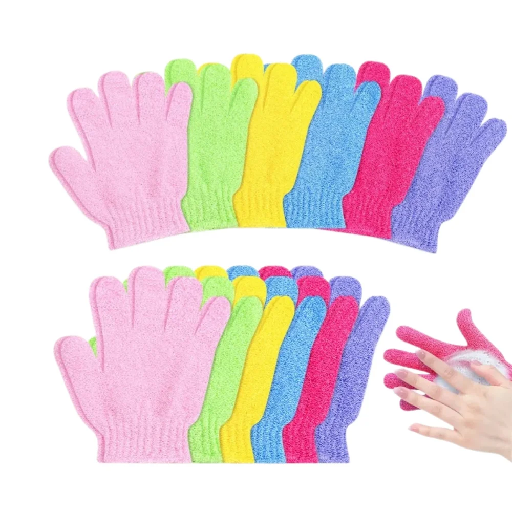 12Pcs Exfoliating Bath Gloves, Deep Scrubbing Shower Gloves Body Scrubber, Skin Spa Massage for Smooth Skin-Spa&Massage