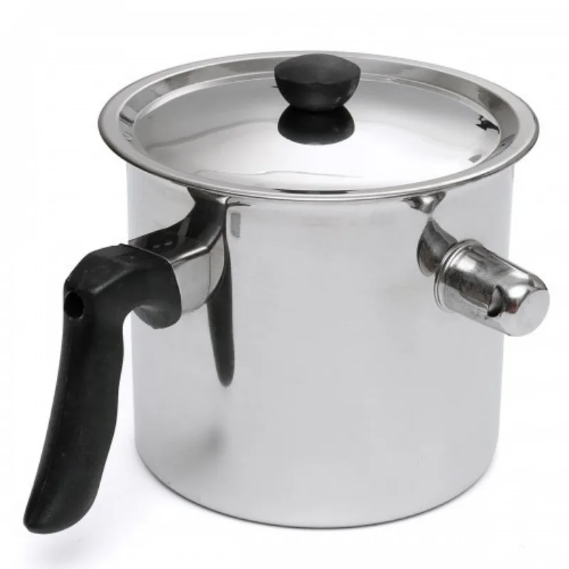 Double Wall Stainless Steel Beeswax Melting Pot Heat Insulated Wax Melter Beekeeping Tool