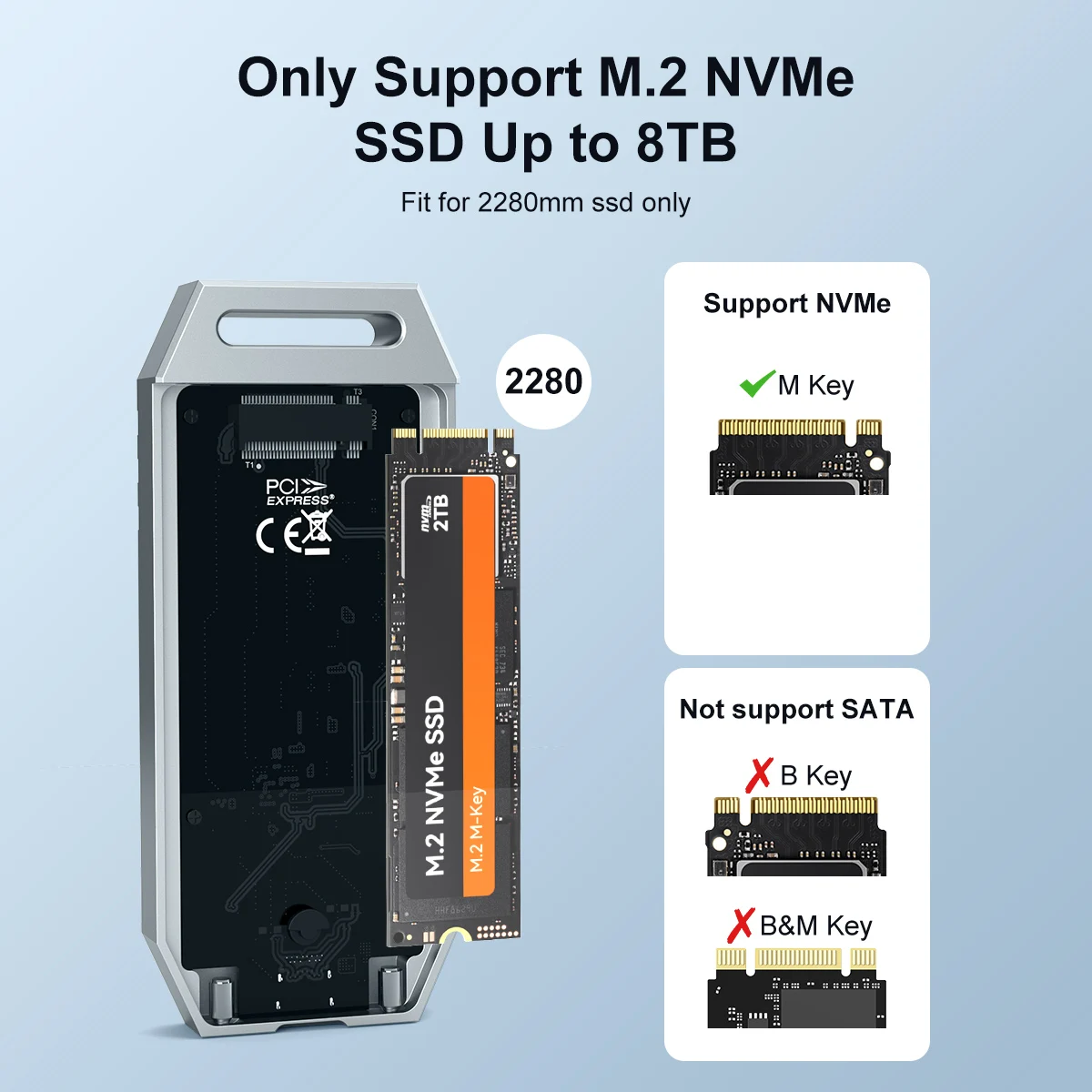 Корпус M.2 NVMe SSD MAIWO, 40 Гбит/с, адаптер USB4 Type-C до 2280 NVMe, поддержка Thunderbolt3/4, бесплатный инструмент, емкость 8 ТБ, алюминиевый корпус