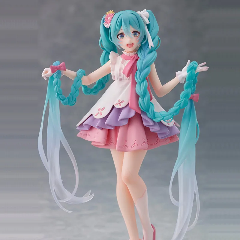 Hatsune Miku Anime Girl Figurka Wirtualna Piosenkarka Księżniczka Długie Włosy Bajka Kraina Czarów MIKU Model Dzieci Zabawki Lalka Prezenty Ozdoby