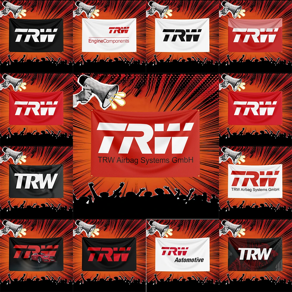 TRW Auto Parts Flag 3x5 FT Polyester Banner For Garage Workshop Wall Decor Mechanic Gift