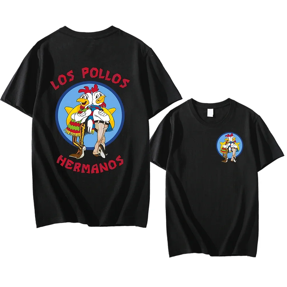 Camiseta para hombre y mujer, 100% de algodón, Breaking Bad LOS POLLOS Chicken Brothers, camiseta divertida informal estampada, camisetas de gran tamaño