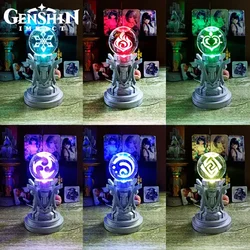 Genshin Impact Game Peripherals Element Monument Vision Phenolic Epoxy Resin Crystal Ball Seven Elements Small Night Light Gifts