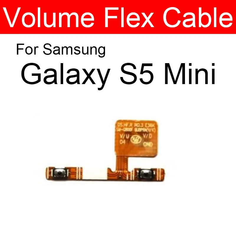 Power & Volume Flex Cable For Samsung Galaxy S5 Mini Atlantic SM-G800F ON / OFF Power & Volume Control Switch Flex Ribbon