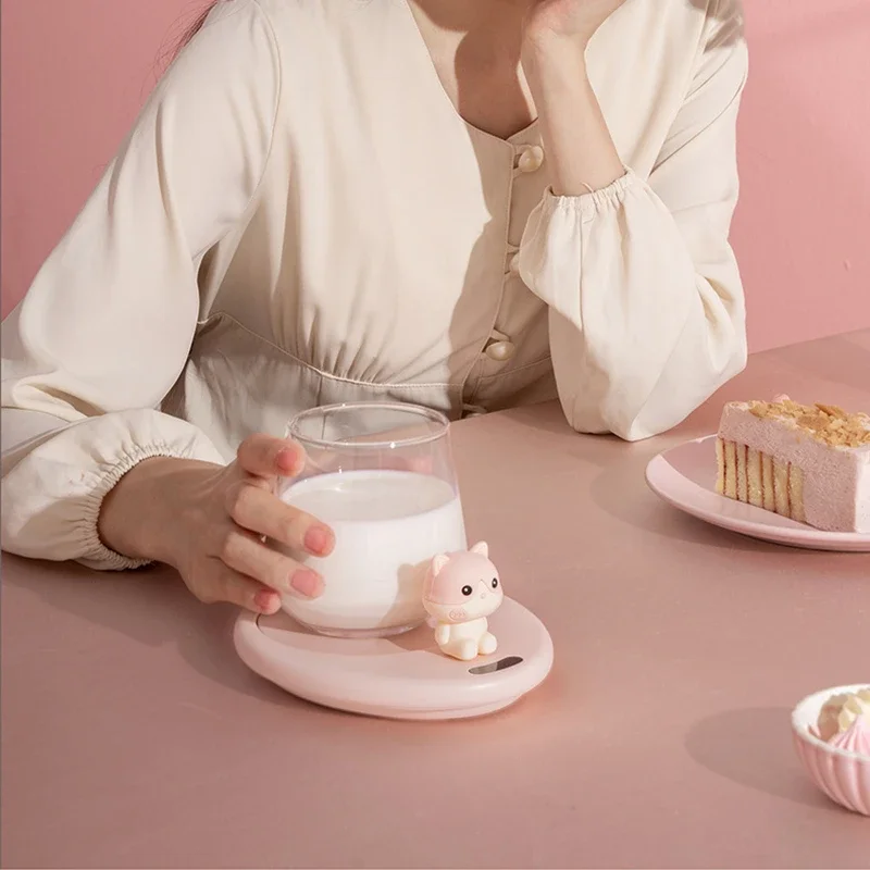 Retro Coffee Mug Warmer with 3 Temperature Settings for Office Home - Auto-Off Cup Warmer Plate for Cocoa Tea Water Milk - Gift