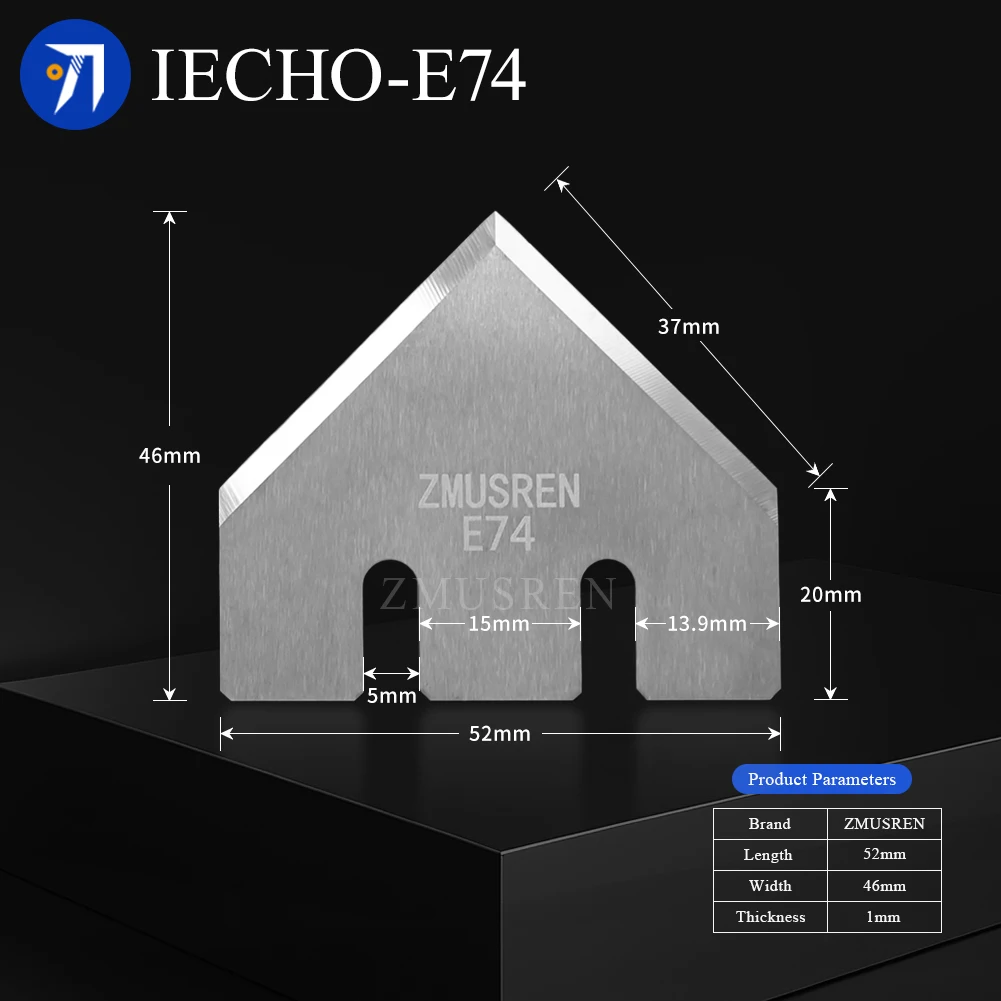 10 قطعة IECHO شفرة E46 E63 E64-4 E1 E74 ل IECHO الرقمية القاطع الاهتزاز تتأرجح سكين قبلة قطع أداة شفرة كربيد