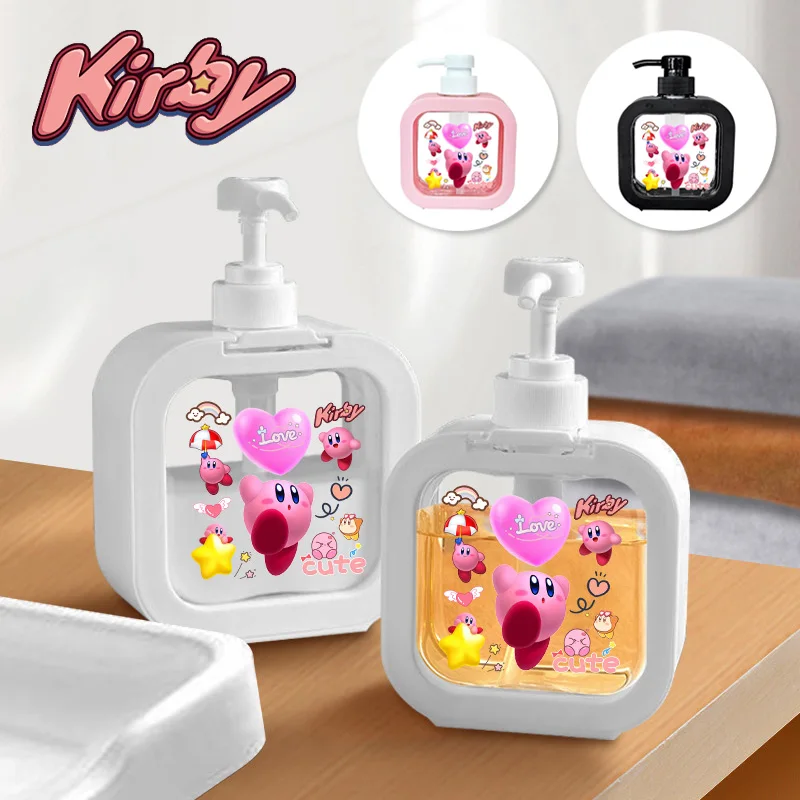 300 мл Кирби аниме пустой насос многоразового использования для ванной комнаты шампунь бутылки для геля для душа диспенсер милый кухонный блюдо пластиковый контейнер для жидкости