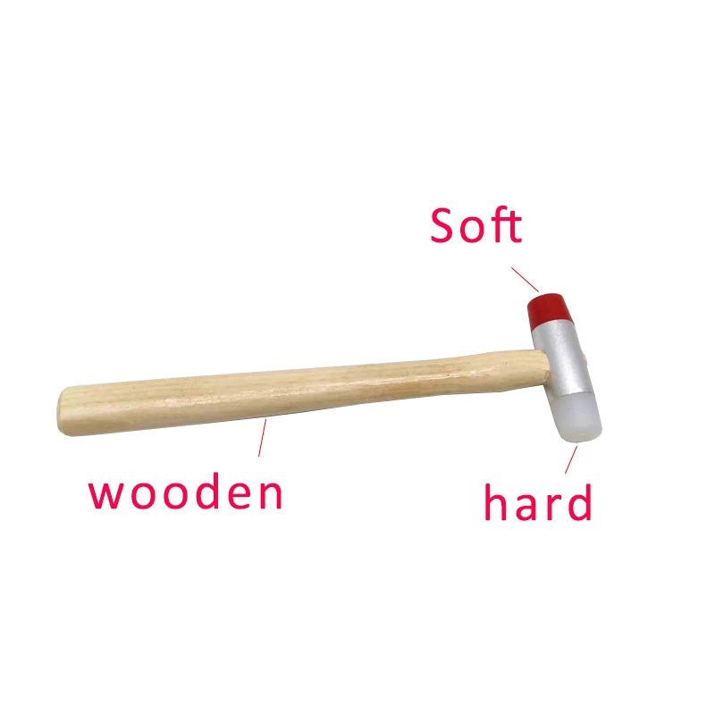 PDR King Tools Wooden Handle Nylon Hammer With Soft Tips For Car Dent Repair Tools Pdr King Kit