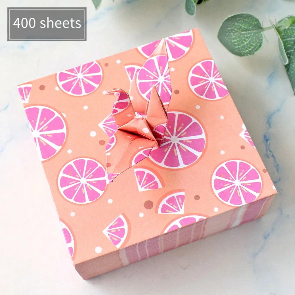 400 pezzi di materiale artistico cielo stellato Origami carta Scrapbooking carta piegata colorata fatta a mano Origami Sakura