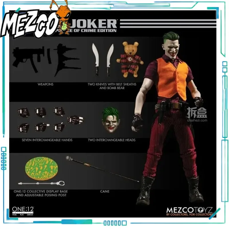 Mezco Original Manga The Joker 1:12 Bewegliche Puppe, Höhe ca. 17 cm, fertiges bewegliches Modellspielzeug, Sammlerstücke, exquisites Spielzeug