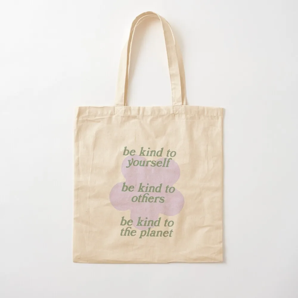 Be Kind Tote Bag حقيبة قماشية أكياس توصيل مجانية حمل حقيبة قماش قابلة للتخصيص #2