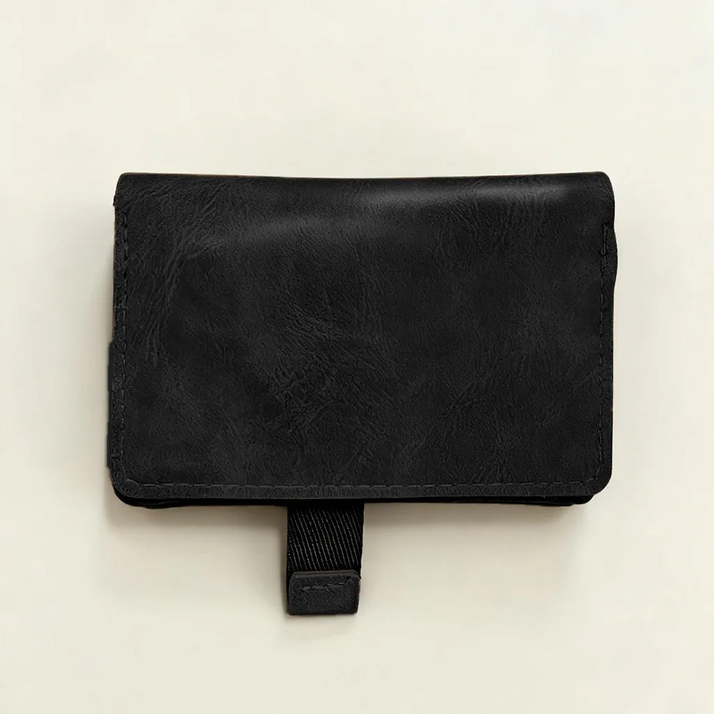 Rfid Blocking Leather Front Pocket Wallet For Men Slim Minimalist Men's Credit Card Holder Ultra Thin Wallet Male With ID Window