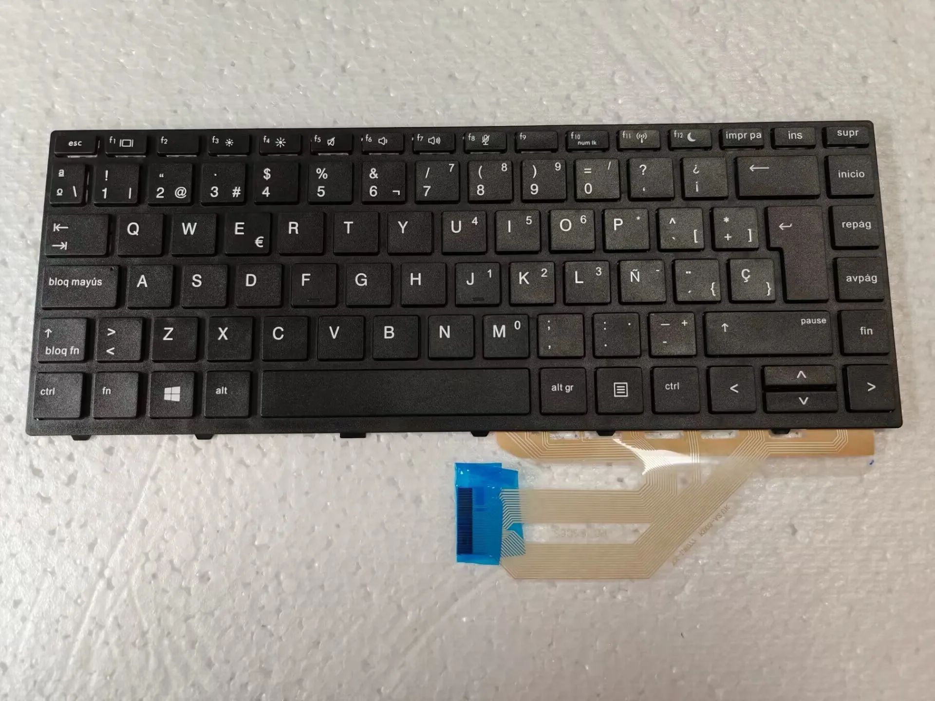 Klawiatura hiszpańska do HP ProBook 430 G5 440 G5 445 G5 640 g4 640 g5 640 g5 645 g5 Czarna ramka Bez podświetlenia