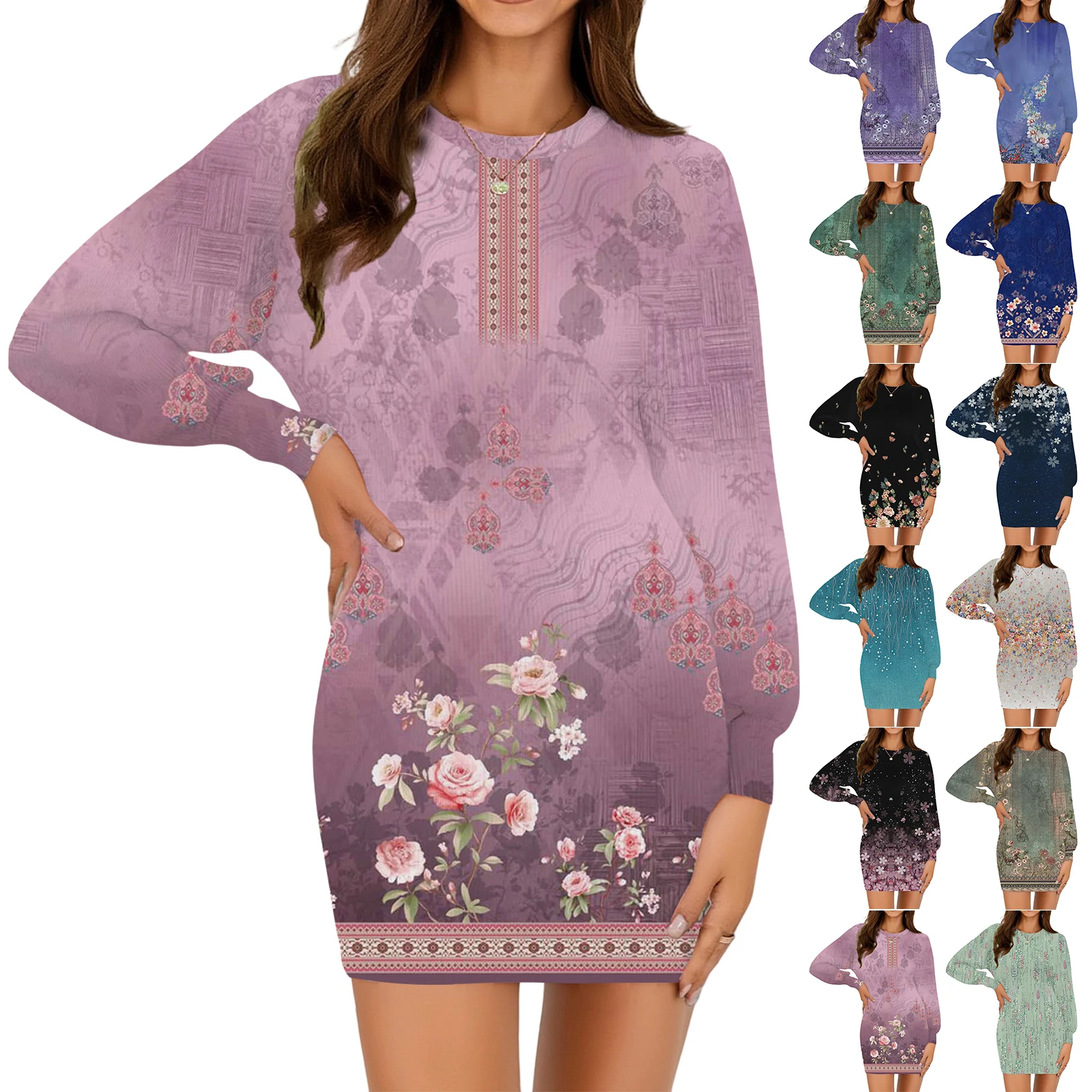 تي شيرت متوسط الطول فساتين الصيف الاتجاه المرأة المطبوعة فضفاضة موضة قصيرة الأكمام ملابس يومية غير رسمية Vestidos traf zara 2025 #5