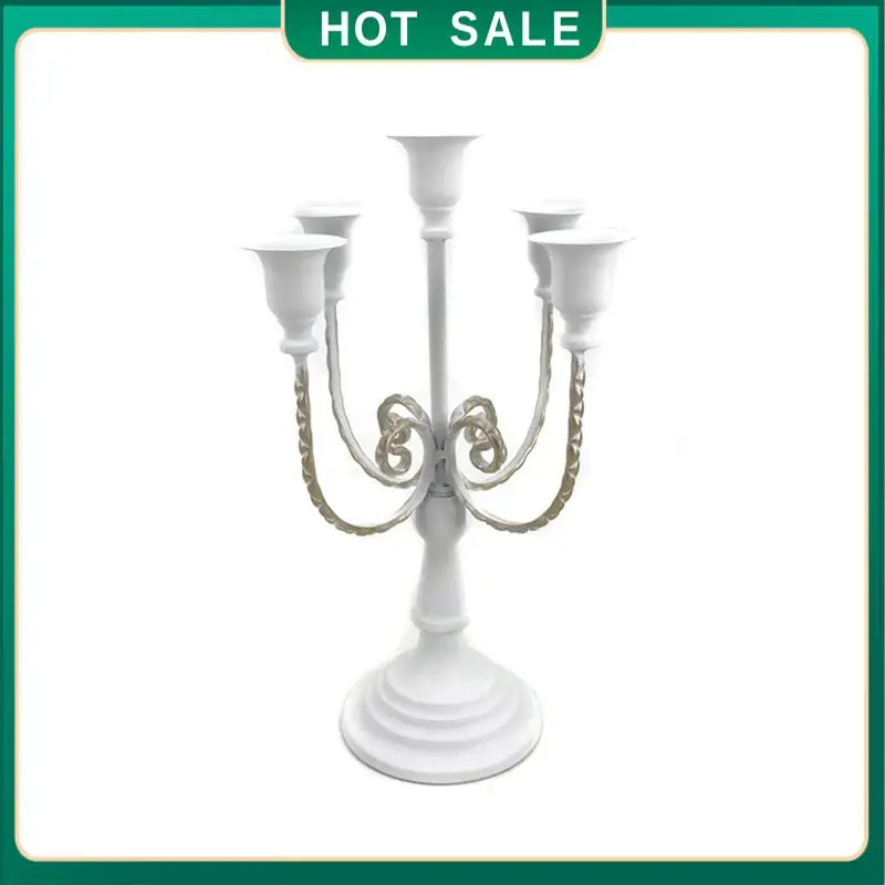 

Мой дом, 1 шт., канделябр с 5 ручками, винтажный канделябр, винтажный декор стола, декор для свадебной вечеринки, белый