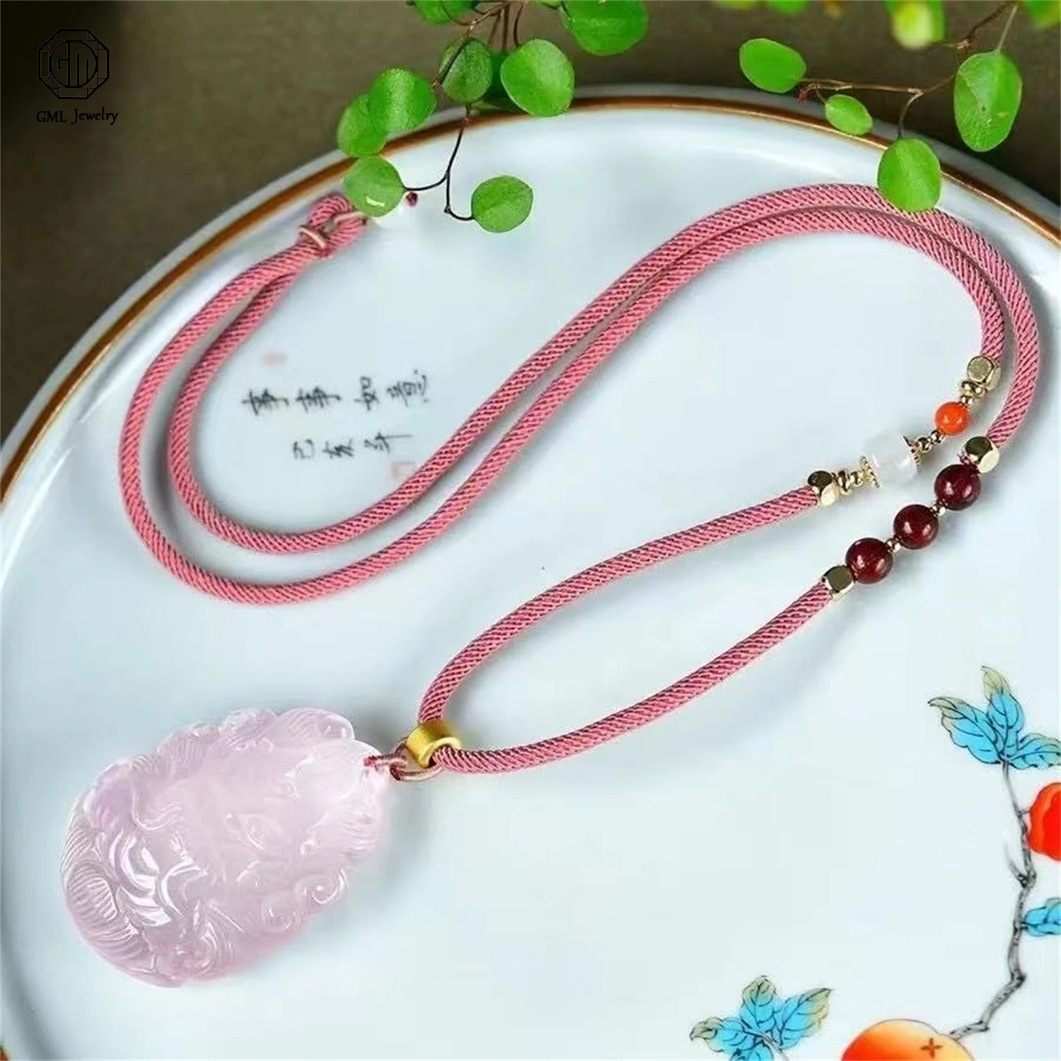 Natural Amethyst Enchanting Fox Pendant Women Crystal Long Chain Sweater Necklace Nine Tailed Fox Girl Accessories Jewelry Gift
