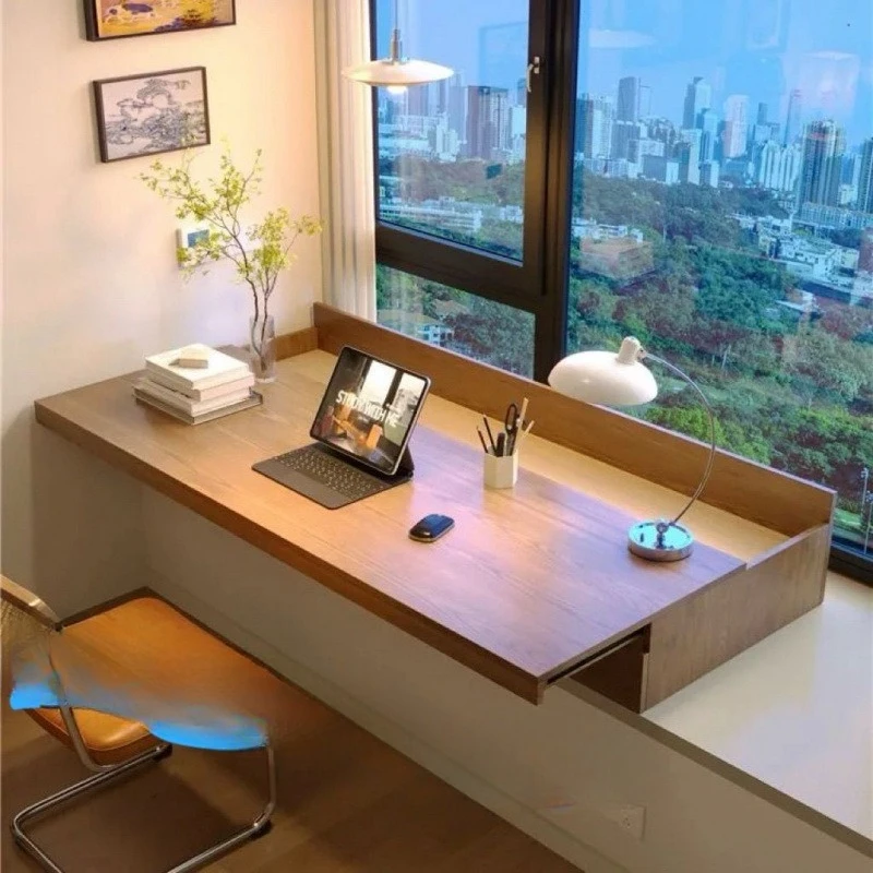 The bay window is all solid wood, the desk is pulled and retractable, the desktop is retractable, the bedroom window sill,