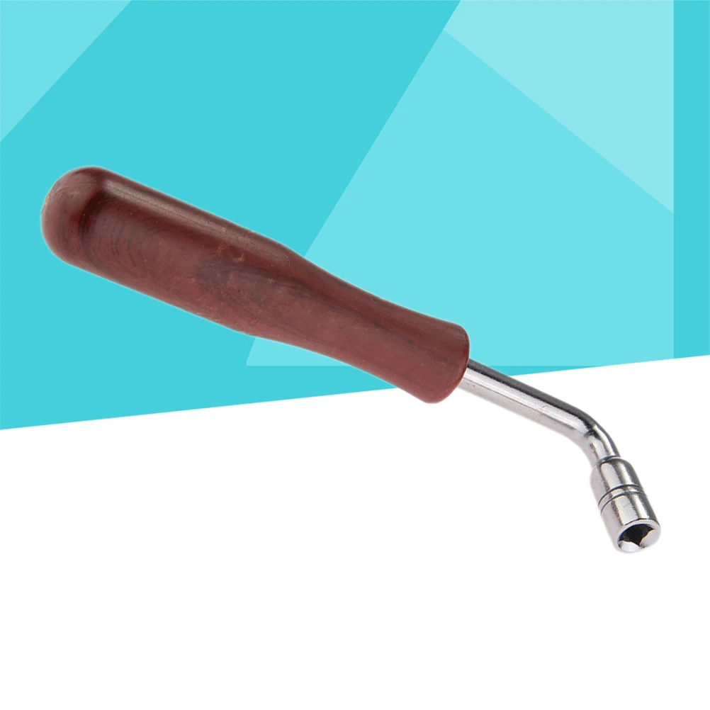 

Guzheng Tuning Wrench Quadrilateral Tip Spanner Hardwood Handle Piano Tool Square Arm L Shape Design Easy Use Portable Storage
