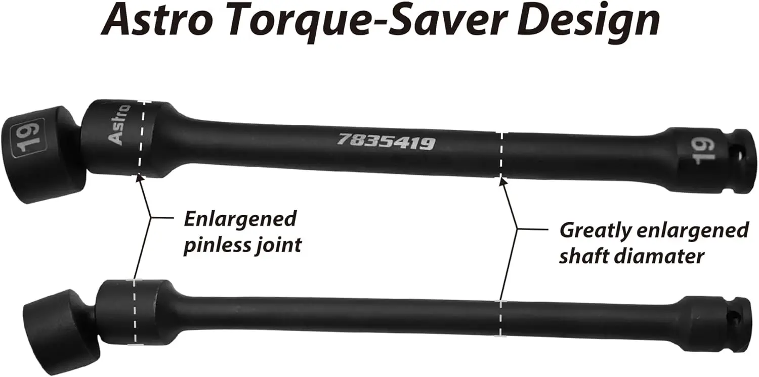 78354 10-delige 3/8" aandrijving 6-punts pinloze universele koppelbesparende slagmoersleutelset - metrisch - hete verkoop