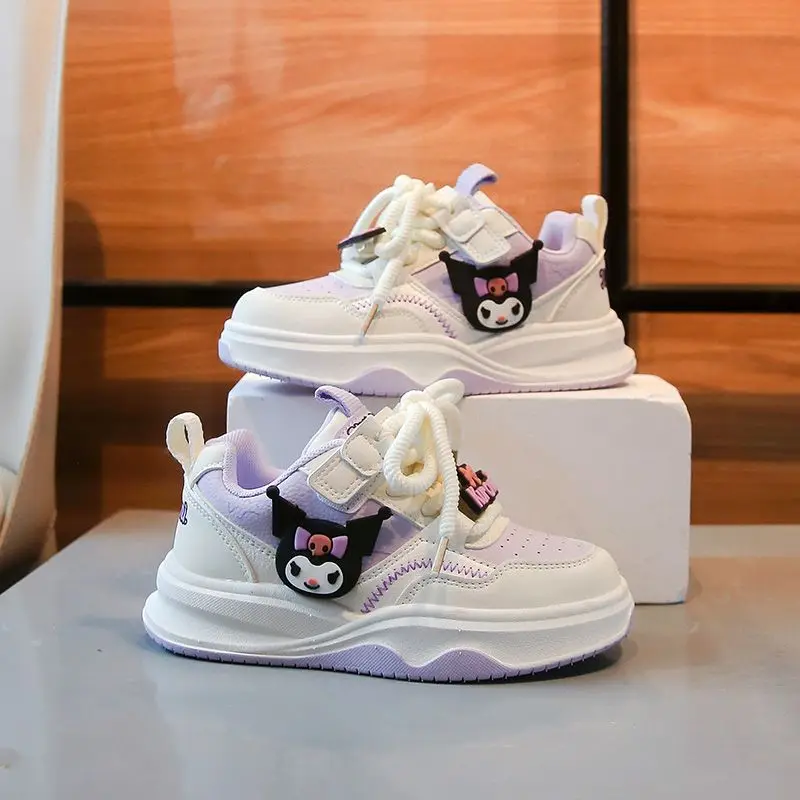 Sweet My Melody Anime Kawaii Sanrio Children Breathable Board Shoes Cute Cartoon Kuromi Casual Sports Sneakers Gifts for Kids