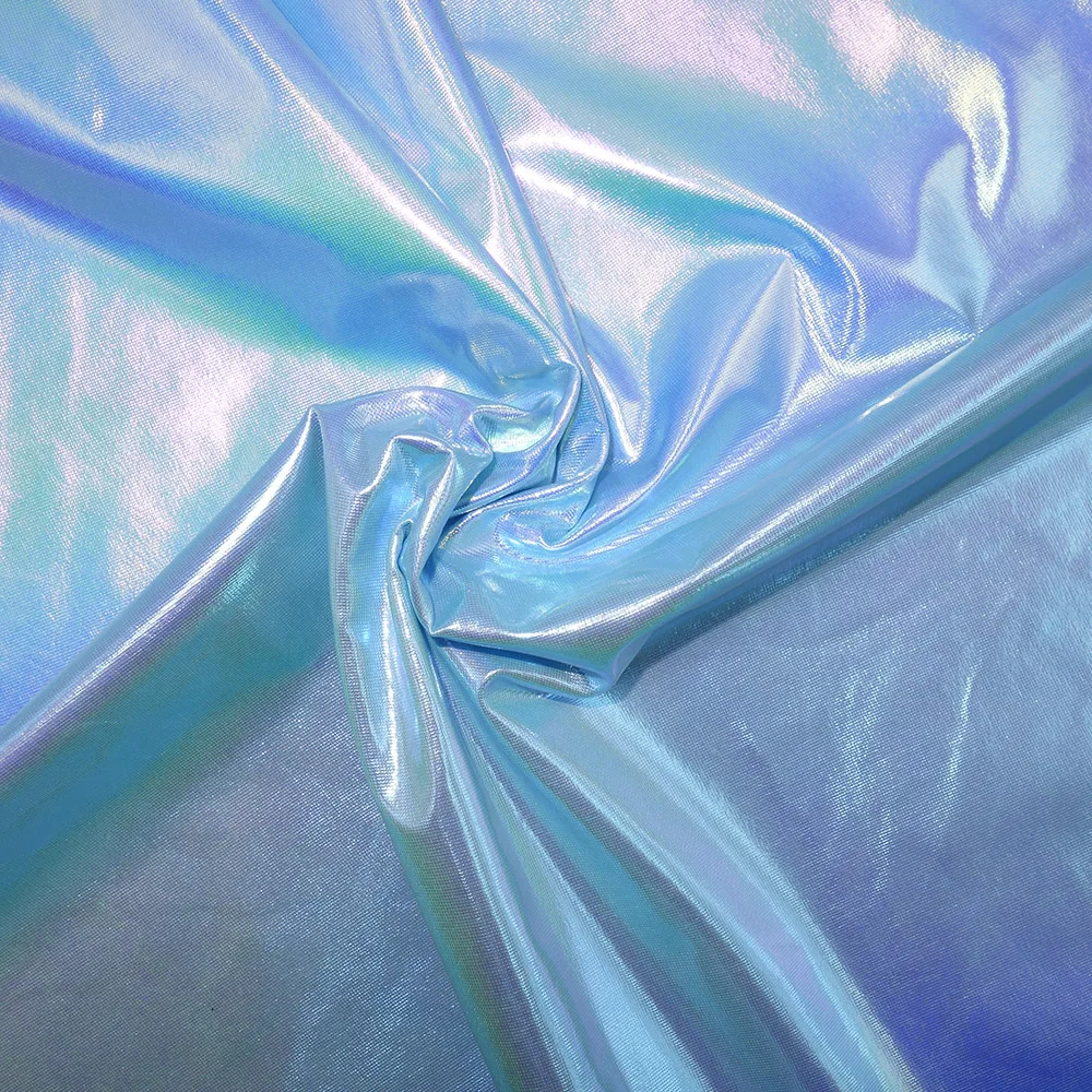 High Stretch Laser Bronzing Spandex Fabric – Glossy Knitted Material for Sewing Clothing, Stage Costumes & Decorative Projects