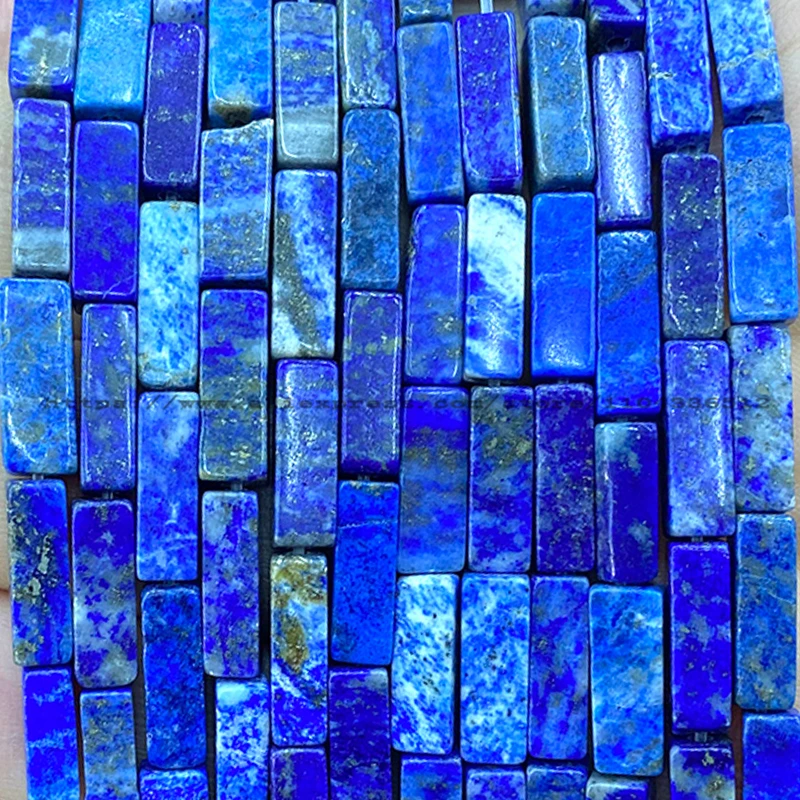 Natural Stone 4x13mm Cuboid Lapis Amethyst Jade Loose Square Spacer Beads for Jewelry Making Diy Bracelet Charms Accessories