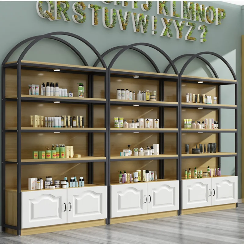 Customized. Light Luxury Shelf Beauty Salon Product Display Rack Maternal and Infant Store Shelf Nail Polish Multi-Layer Storage