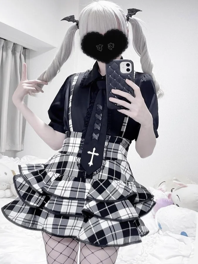 Japanese Mass-produced Mine-based Ruffle Edge Zipper Decorative High-waisted Leg-length Strap Mini-skirt Culottes Women