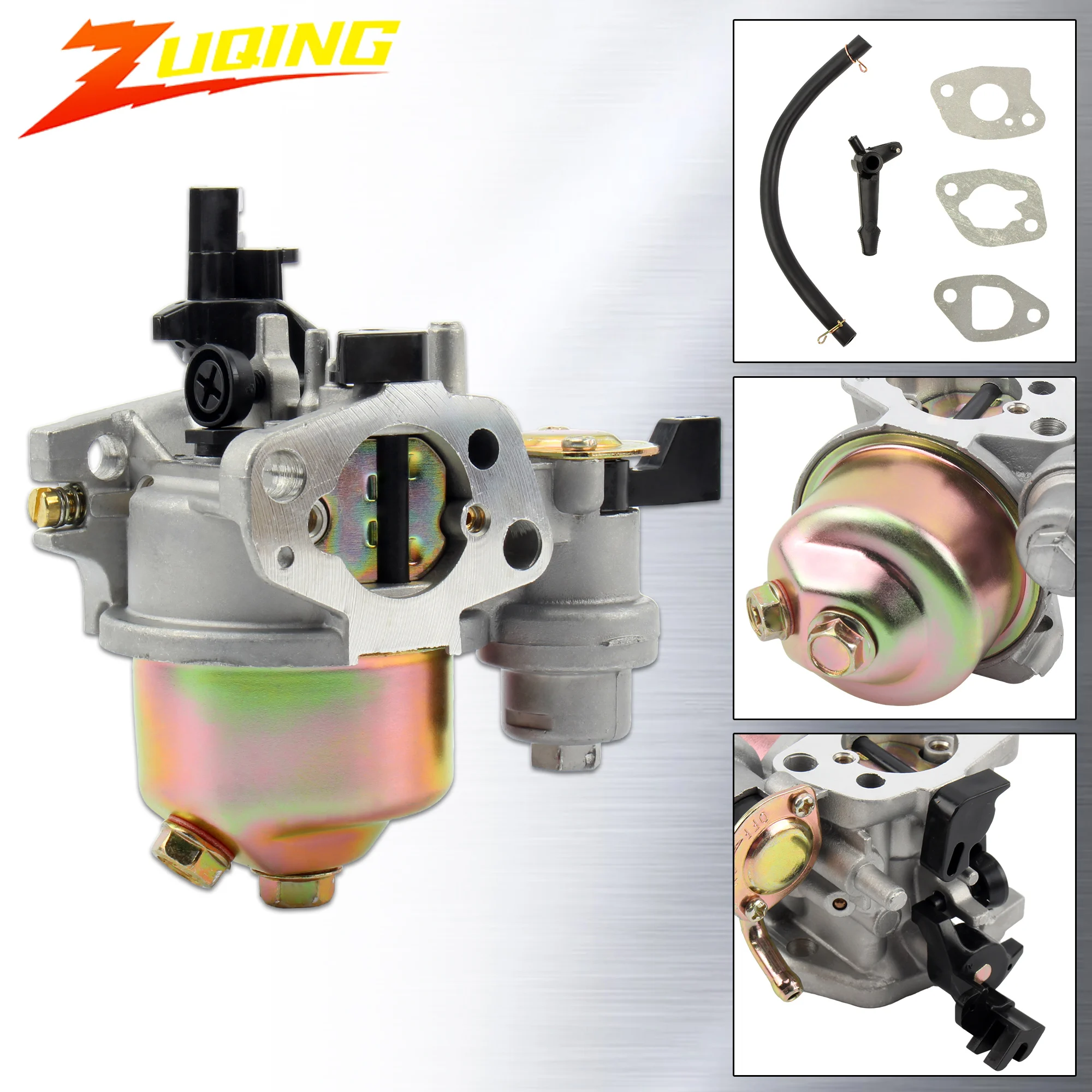 

For Honda GX160 GX168F GX200 168F Engine 5.5HP 6.5HP Carburetor Kit with Fuel Pipe Gasket for 2KW-3KW Generator Lawn Mower