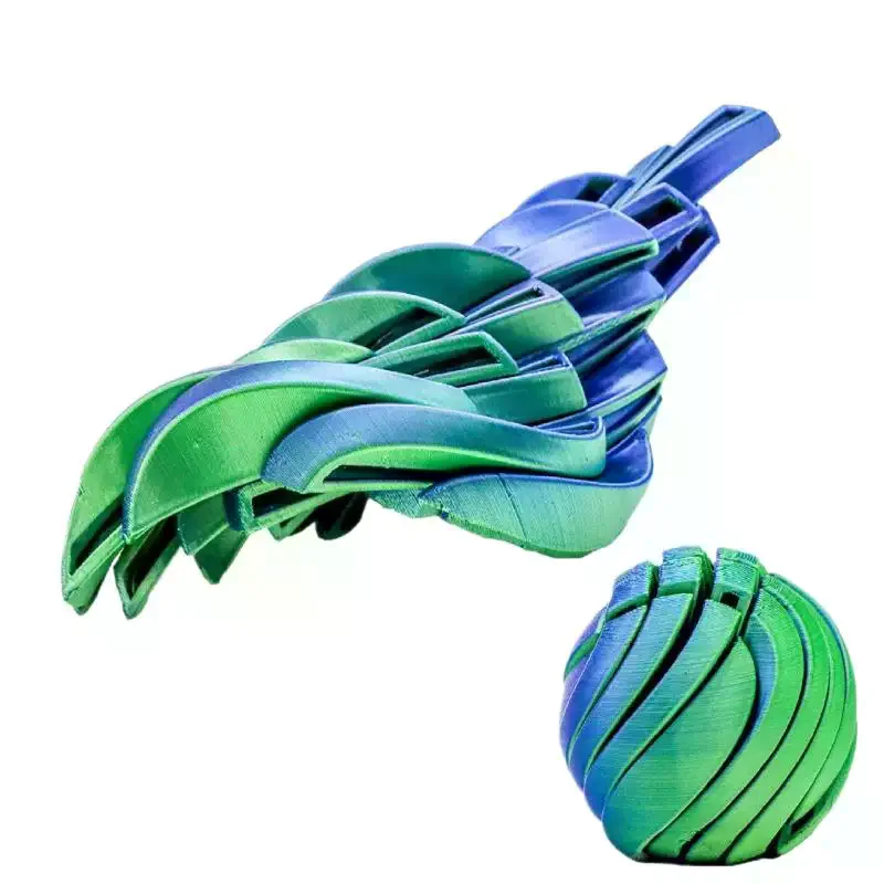 [JT]1Pc 3D Printed Twistsphere  Props Gear Liquid Flow Ball With Rotating Design Anxiety Relief Toys Slime Ball  Toy