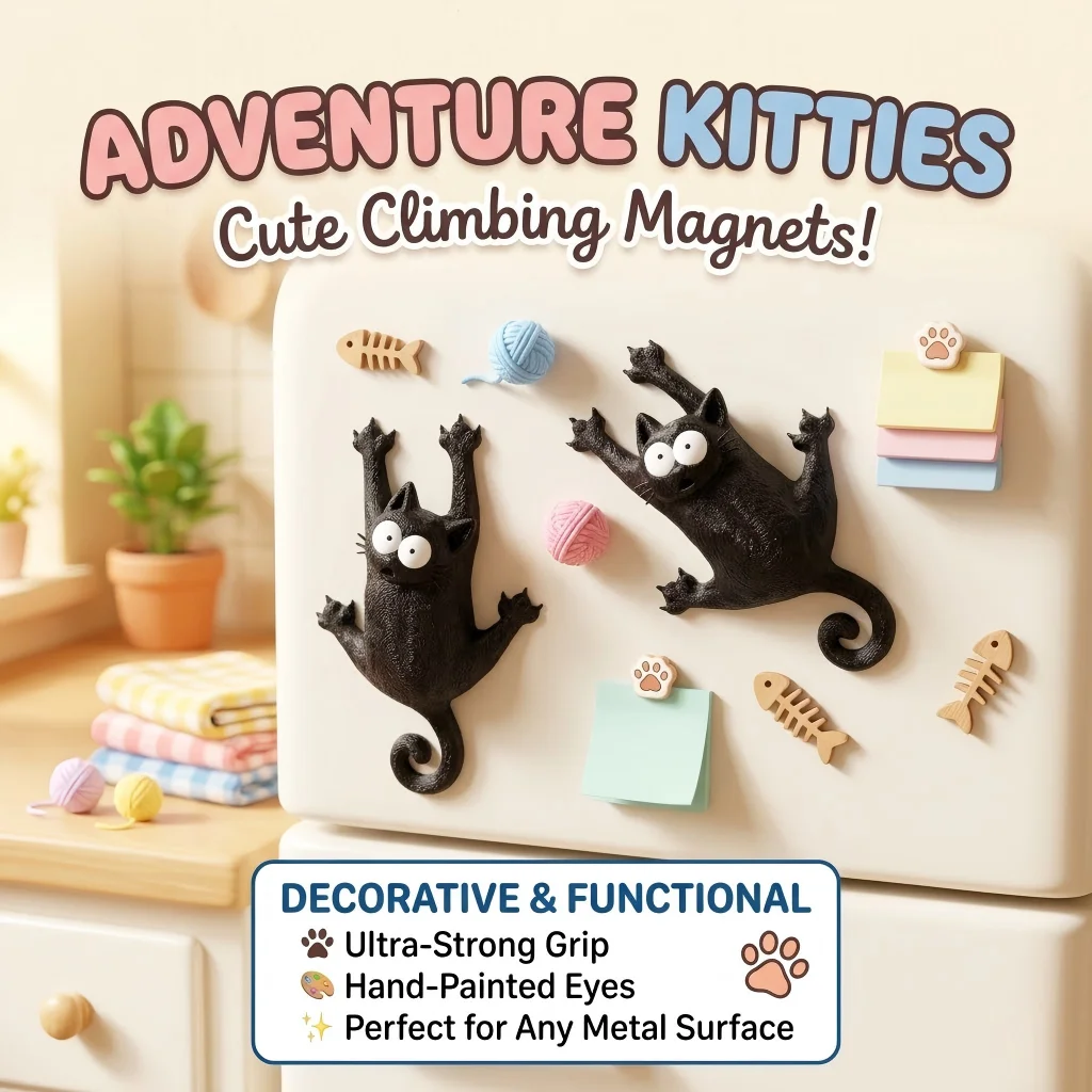 Creative & Cute Magnetic Cat Refrigerator Magnet — 